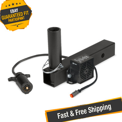 SafetyWhips Heavy Duty Hitch Mount for Powered Telescoping Whips & Backup Alarm