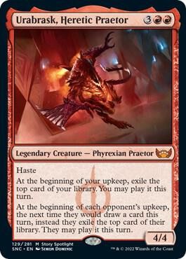 1x Urabrask, Heretic Praetor - Streets of New Capenna - NM  -  MTG
