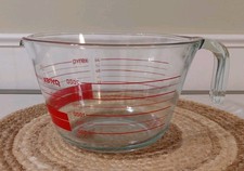 Vintage Pyrex Reverse Print 8 Cup/64 Oz Glass Measuring Cup Batter Mixing Bowl