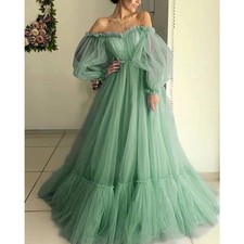 Sweetheart A-Line Tulle Prom Dress Floor-Length Elegant Evening Dress Customized