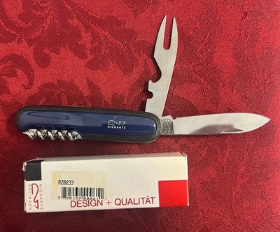 Vintage Richartz Germany Hobo Futura Blue Pocket Knife New In Box