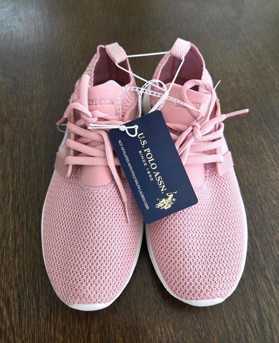 Athletic Pink Size 7 Lace Pull-on Logo Light Us Polo Assn