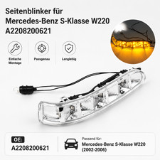 Links Spiegelblinker für Mercedes Benz S-Klass W220 02-06 A2208200621 Blinklicht
