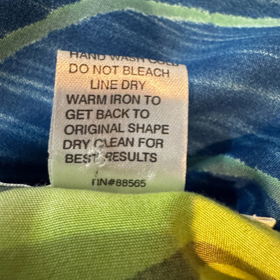 B.O.P Mujer Plus 5X Cárdigan Abierto Forrado Azul Rayón Verde Geo Floral Boho REPARACIÓN Foto 4 de 4