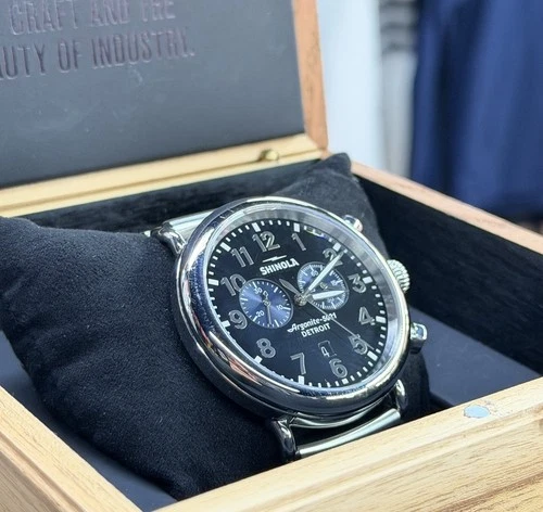 Shinola The Runwell Chronograph Mens Watch / Black Dial - S01 006 04207