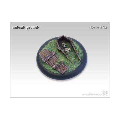 Tabletop A Mini Base Undead Grou  50mm Round Base w/Lip #3 - Undead Gr Pack New