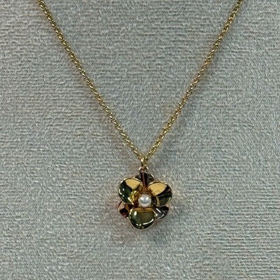 NWOT Kate Spade Two Tone Pick A Posey Pearl Gold & Rose Gold Necklace