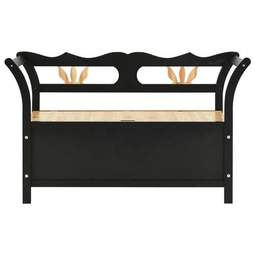 Banco madera maciza de abeto negro 107x45x75,5 cm - Imagen 3 de 9
