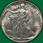 1943 Walking Liberty Half Dollar Brilliant Uncirculated BU Coin #33397