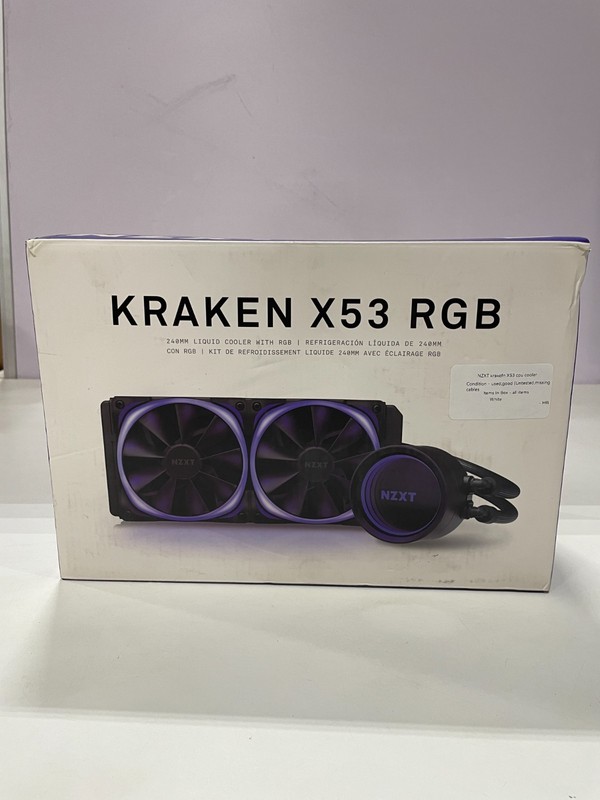 NZXT Kraken X53 Liquid Cooler AIO Liquid CPU Cooler RL-KRX53-RW