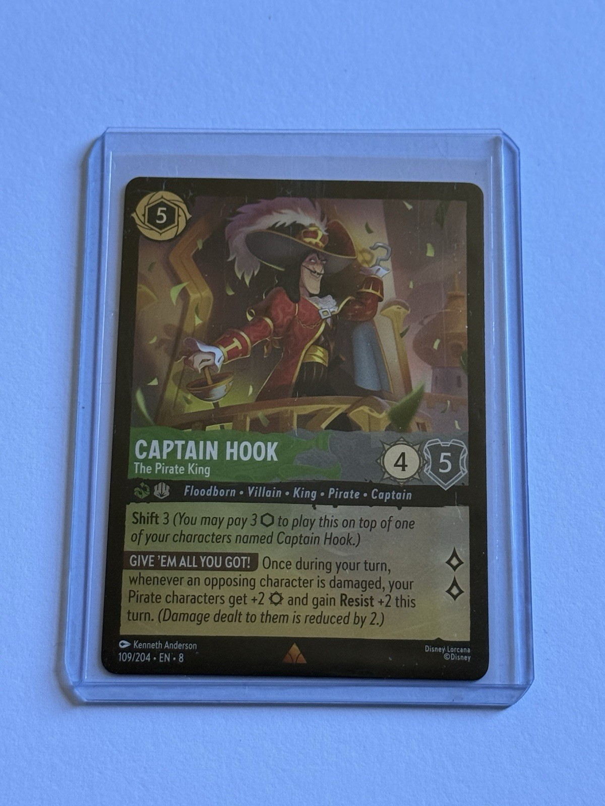Captain Hook The Pirate King 109 Disney Lorcana Reign of Jafar 2025 NM Rare Foil