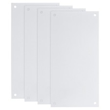4 Pcs White Blank Metal Sign 7.9x3.9" Blank Sublimation Signs 0.02" Thickness 