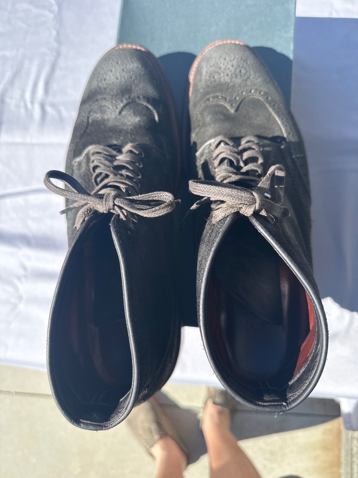 Alden Boot  Reverse Chamois Wing Tip Boot - image 6