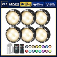 LED Puck Lights with Remote Battery Operated Wireless Under Cabinet Lighting