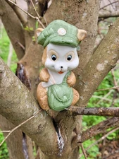 Vtg Figure Porcelain Anthropomorphic Animal Mailman Bear Critter Cheeky Raccoon