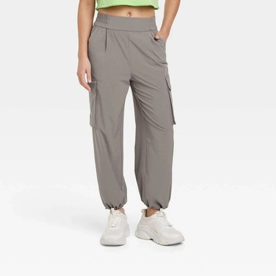 A-11 JoyLab Women's Cinch Hem Cargo Pants - Dark Gray Size XL