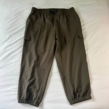 Old Navy Womens StretchTech Cargo Jogger Pants, High Waisted, Army Green, 2X