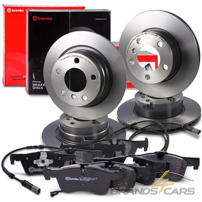 BREMBO BREMSSCHEIBEN +BELÄGE+KONTAKTE VORNE+HINTEN FÜR BMW 1-ER F20 F21 2-ER F22