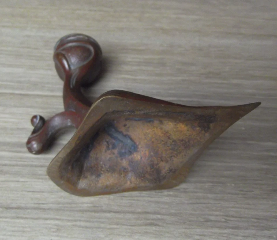 Petit bougeoir en Bronze ancien art nouveau Jugendstil design  - Photo 4/4