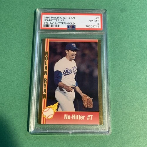 Vintage Baseball Card 1991 Pacific Nolan Ryan No Hitter#7grade8 NM/MINT