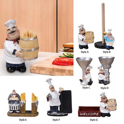 Chef-Statue, Neuheit, Koch-Koch-Ornament für Kaffee-Theken-Top-Shop-Dekor