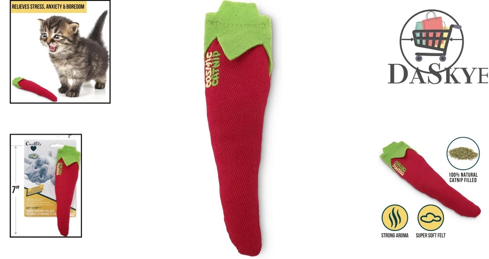 Cosmic Catnip Chili Toy - Aromatic Interactive Play for All Cats - 1-Pack - Image 2 of 4