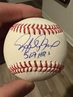 Rafael Palmeiro Autographed Rawlings OML Baseball w/ 569 HR's - Beckett W Holo