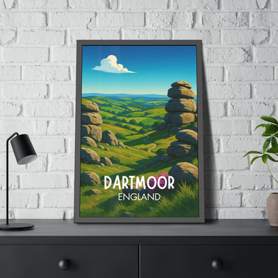 Visit Dartmoor Britain England Travel Poster Print Wall Art Unframed
