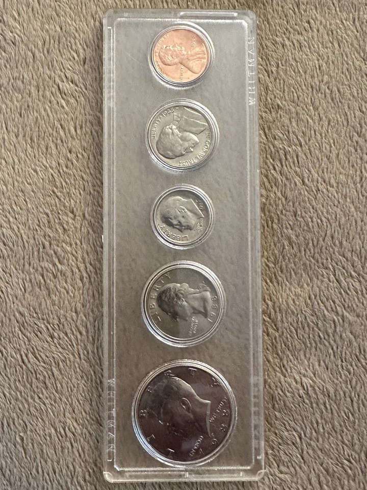 1988 P & D UNCIRCULATED Birth Year 10 Coin Set in Whitman Plastic Holder AU BU - Image 4 of 4