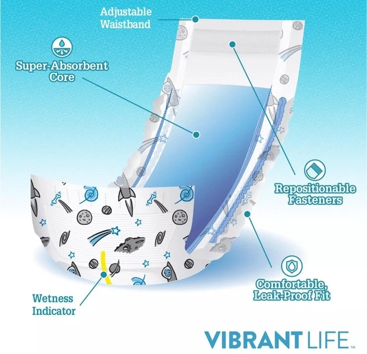 Dog Vibrant Life Disposable Male Wraps for Dogs Puppies Size Large Diapers - Image 3 of 4