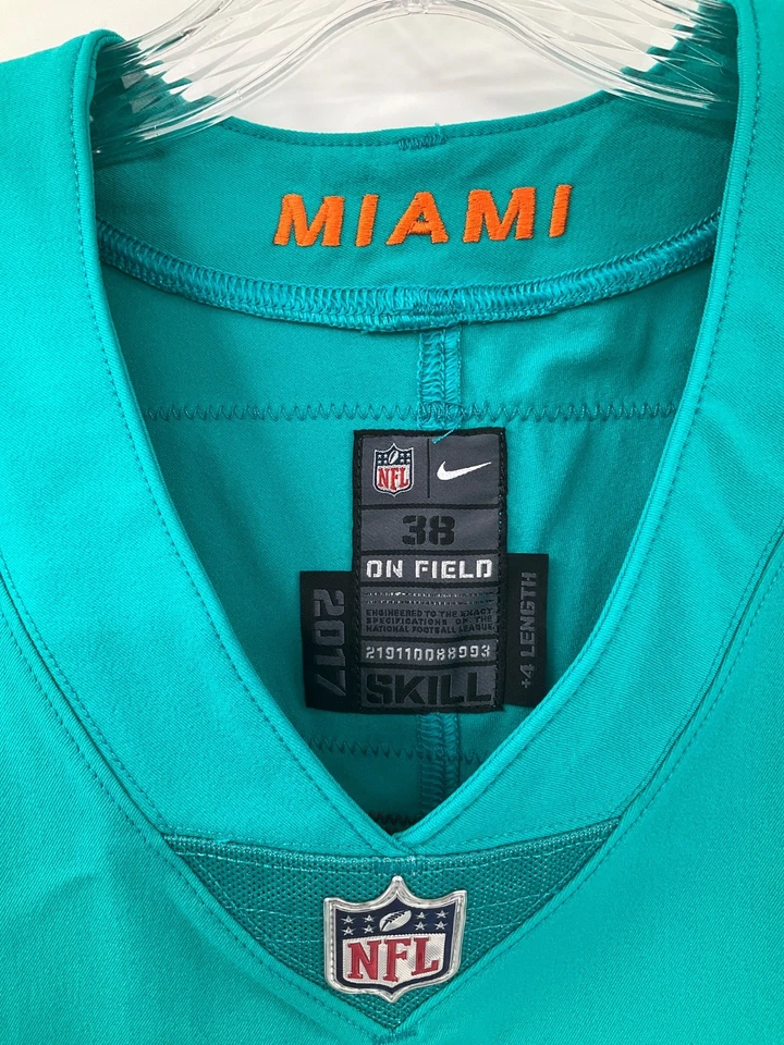 #7 CAMISETA EMITIDA POR EL EQUIPO NIKE DE JASON SANDERS MIAMI DOLPHINS AQUA TALLA 38 AÑO: 2017 HABILIDAD Foto 4 de 4