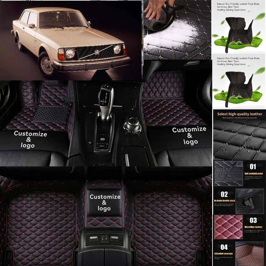 For Volvo 240 Car Floor Mats Anti-Slip Carpets Handmde Liners - Изображение 4 из 4
