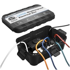 Weatherproof Extension Cord Cover 12.5 x 8.5 x 5 Inch Black Electrical Box