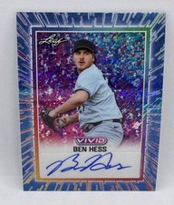 2025 Leaf Vivid Baseball Ben Hess Yankees Blue Auto 6/6