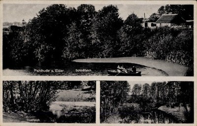 Ak Pahlhude Pahlen in Dithmarschen, Schlossteich, Inselteich - 4605364