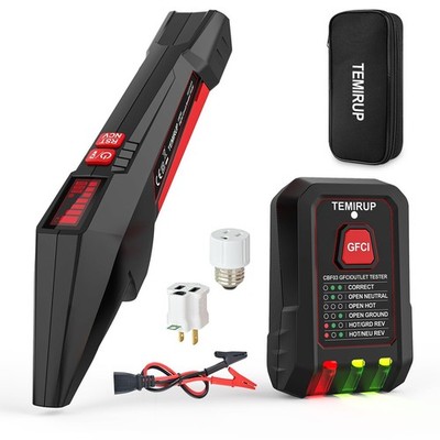 Circuit Breaker Finder Tool Kit with LCD Display, GFCI Outlet Tester, Electri...