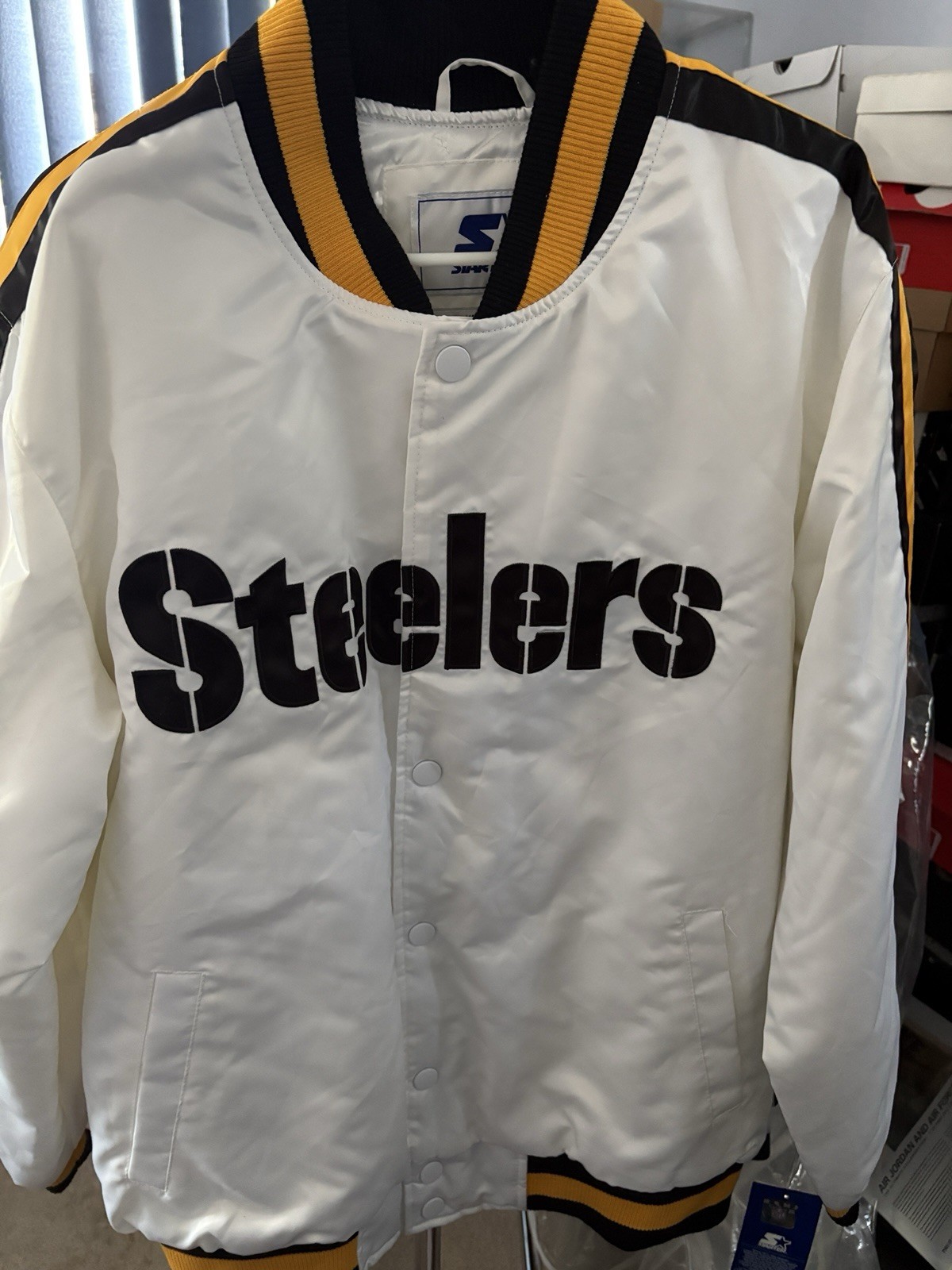 Pittsburgh Steelers Full Snap Starter Jacket Men's