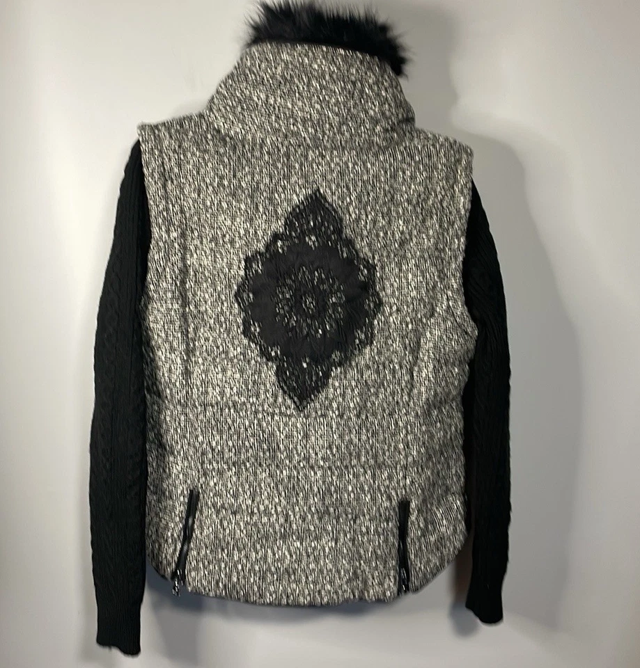 Chaqueta tejida Desigual negra y gris talla 46/12 Foto 4 de 4