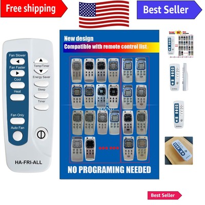 Specialized Frigidaire AC Remote Control - Easy Setup - Heat Function Supported