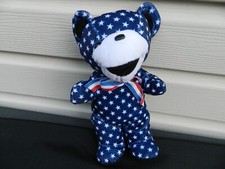 Plush Teddy Bear American Stars with a Patriotic Stripes Bow Stuffed Toy 14"ELKO