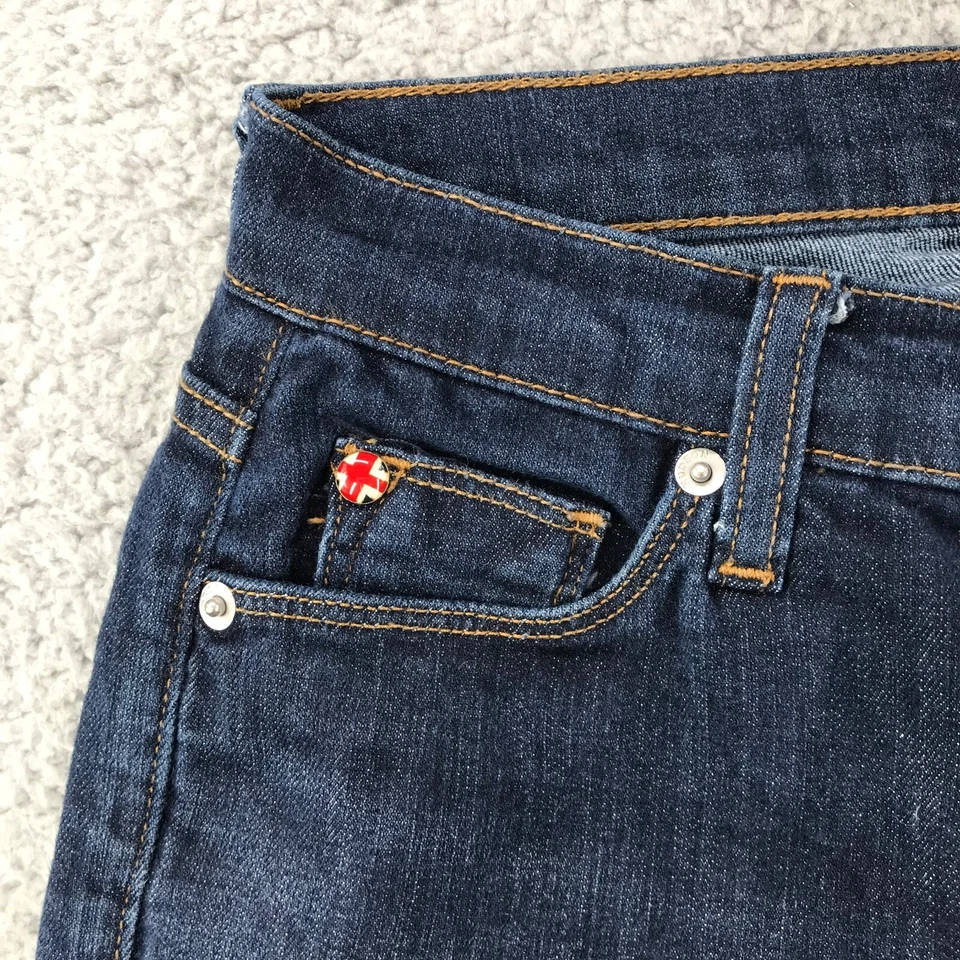 Pantalones de mezclilla HUDSON para mujer talla 25 lavado oscuro KRISTA súper ajustados tiro bajo Foto 4 de 4