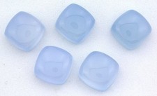 One 14mm Square Cushion Natural Blue Chalcedony Cab Cabochon Gemstone Gem ES8027