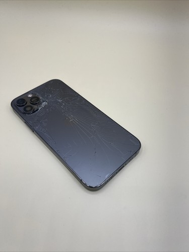 Carcasa trasera original iPhone 12 Pro cristal tapa batería con piezas grafito - Imagen 2 de 2