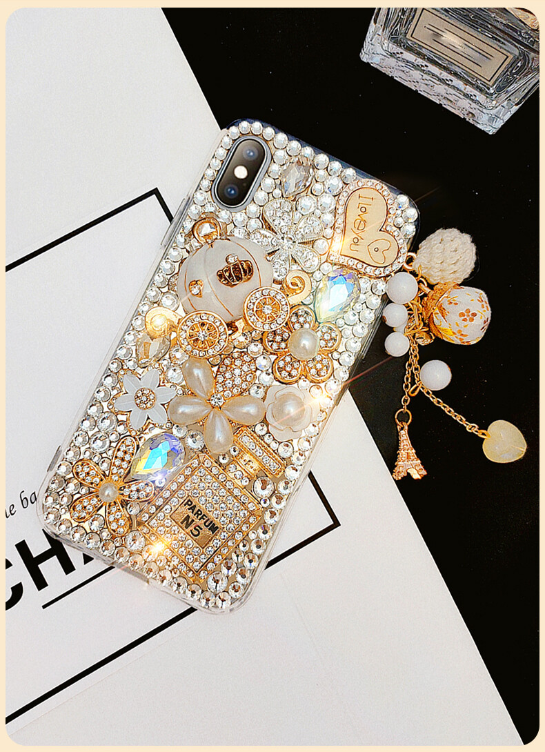 Bling Carriage phone case Pumpkin Cart cover For Various