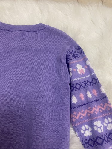Disney 100 Mickey Minnie Mouse Merry And Bright Christmas Sweater Sz 10-12 Girls - Picture 12 of 15