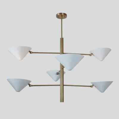 Italian Shades Sputnik Chandelier 6 Exclusive Shades Arms Diabolo Lamp Pendent
