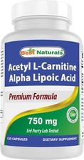 Best Naturals Acetyl L-Carnitine and Alpha Lipoic Acid 120 Caps
