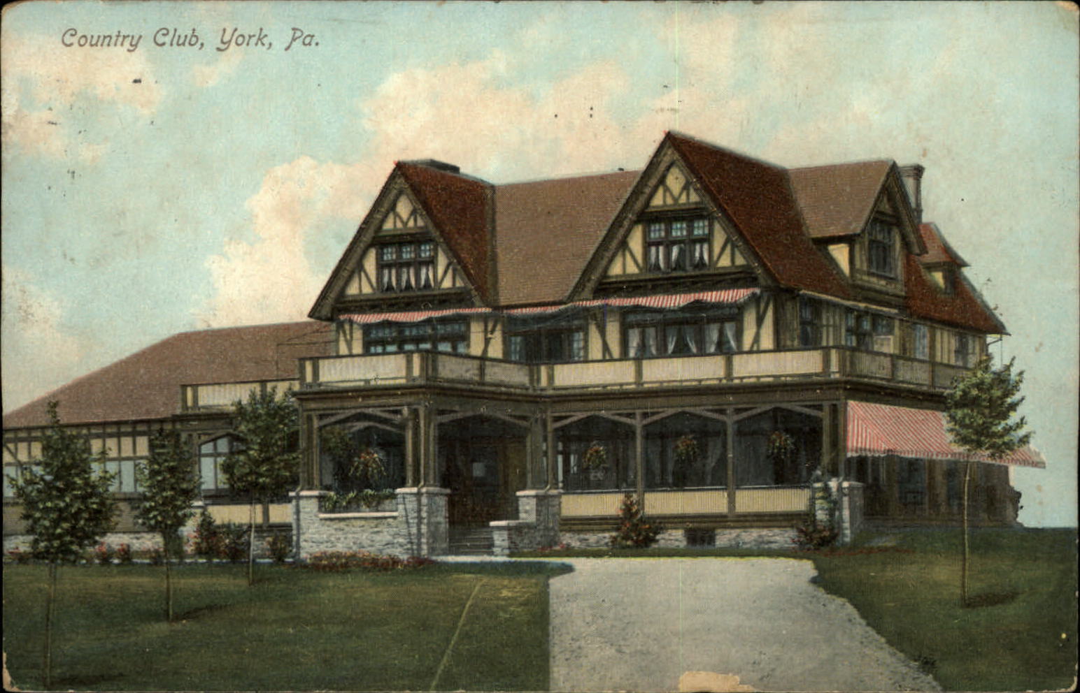 Country Club York Pennsylvania 1907 vintage postcard eBay