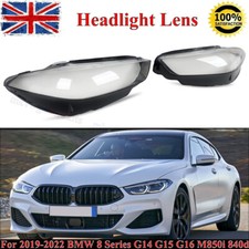 Pair L+R Headlight Lens Lampshade For 19-2022 BMW 8 Series G14 G15 G16 850i 840d