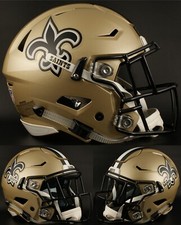 NEW ORLEANS SAINTS NFL Riddell SPEEDFLEX Authentic Gameday Football Helmet
